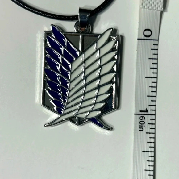 Black Rope / Attack  on Titan/ Wings of Freedom Necklace Pendant - Picture 3 of 5